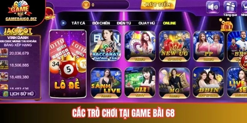 Các trò chơi tại game bài 68