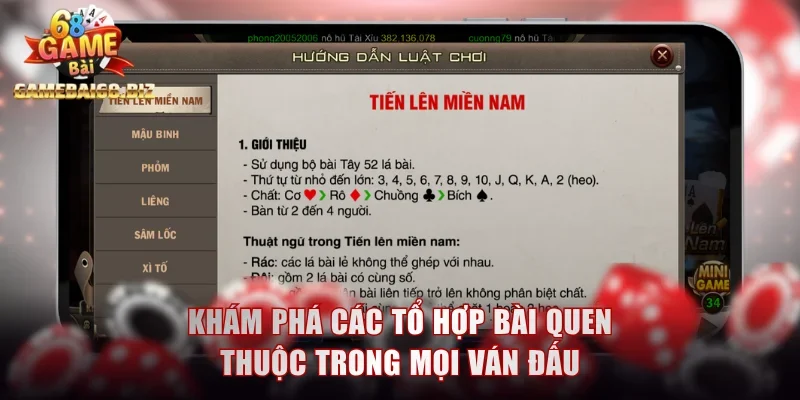 Đánh Bài Tiến Lên - Luật Chơi Chi Tiết Dành Cho Tân Binh 2 Khám phá các tổ hợp bài quen thuộc trong mọi ván đấu