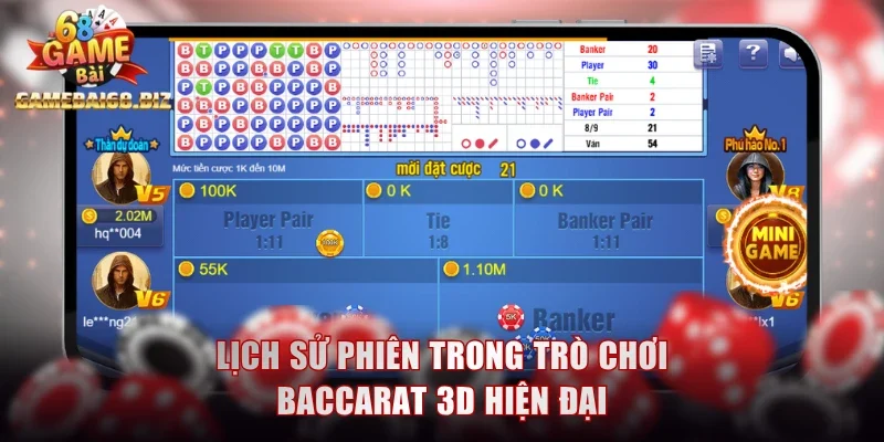 Lịch sử phiên trong trò chơi Baccarat 3D hiện đại