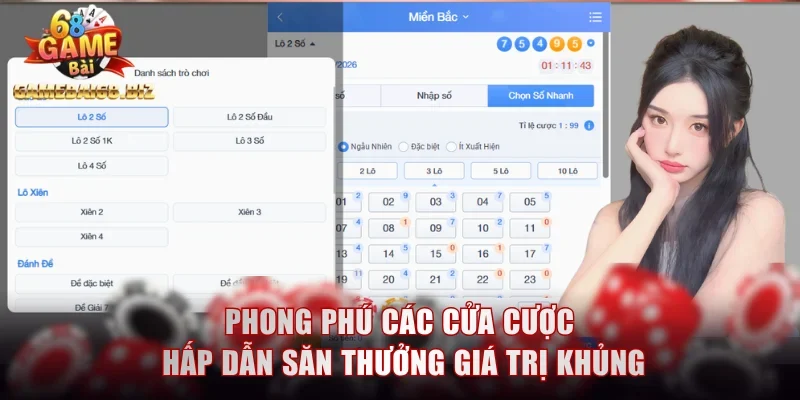 Phong phú các cửa cược hấp dẫn săn thưởng giá trị khủng