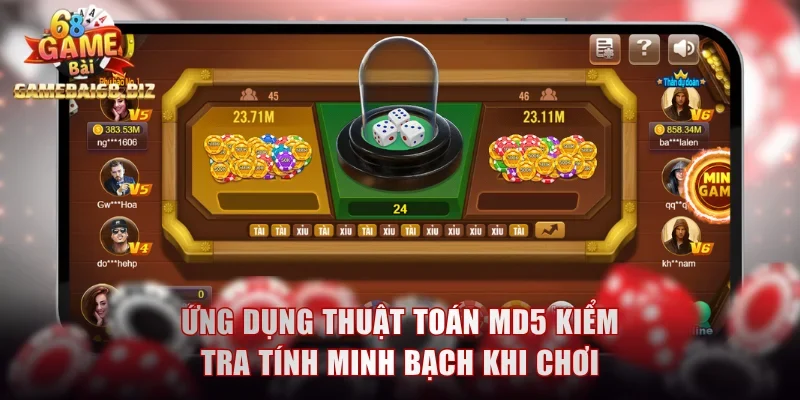 Ứng dụng thuật toán MD5 kiểm tra tính minh bạch khi chơi